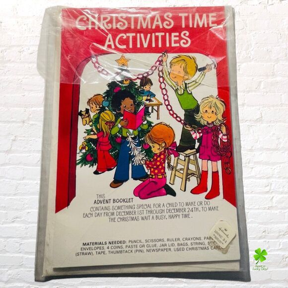 Advent Booklet Christmas Time Activities Craft December Gift Vtg Hallmark Card - Picture 1 of 9